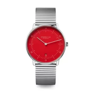 Sternglas S02-NAF24-ME06 Mens Naos Edition Bauhaus II Red Wristwatch