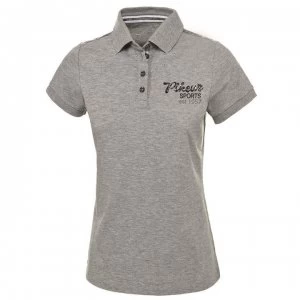 Pikeur Ruby Ladies Polo Shirt - Grey Melange