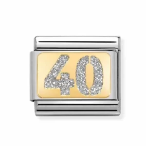 Nomination CLASSIC Gold Glitter Number 40 Charm 030224/04