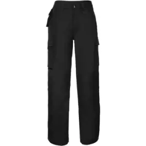 Russell - Work Wear Heavy Duty Trousers / Pants(Regular) (30W x Regular) (Black) - Black