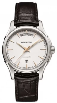Hamilton Mens Jazzmaster Day Brown Leather Strap H32505511 Watch
