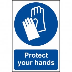 Scan Protect Your Hands Sign 200mm 300mm Standard