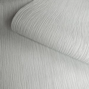 Holden Decor Loretta Grey Texture Metallic effect Smooth Wallpaper