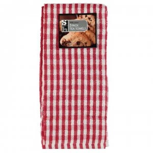 Daily Dining Popcorn Tea Towels - Red