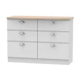 Tilly Ready Assembled 6 Drawer Wide Chest Grey