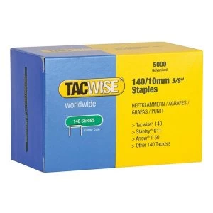 Tacwise 140 Galvanised Staples 12mm (Pack 5000)