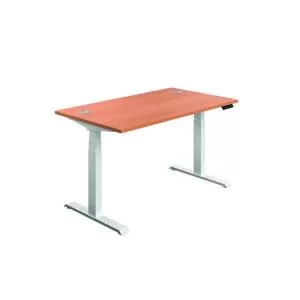 First SitStand Desk 1600x800x630-1290mm BeechWhite KF820765 KF820765