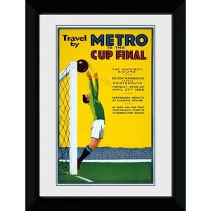 Transport For London Metro To The Cup Final 50 x 70 Framed Collector Print