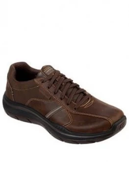 Skechers 2.0 Belfair Lace Up Shoe - Brown, Size 7, Men