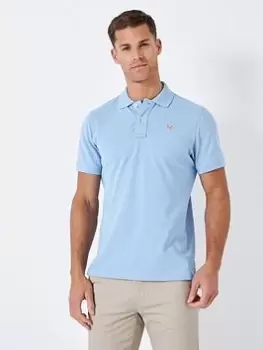 Crew Clothing Classic Pique Polo Shirt - Light Blue, Size 2XL, Men