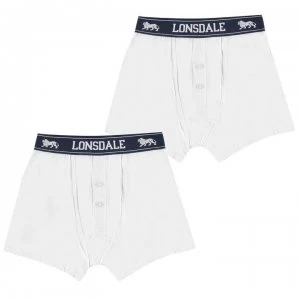 Lonsdale 2 Pack Boxers Junior - White/Navy