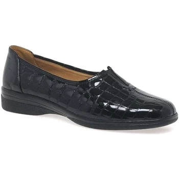 Gabor Alice Womens Leather Wide Fit Shoes womens Loafers / Casual Shoes in Black,4,4.5,5,5.5,6,6.5,7
