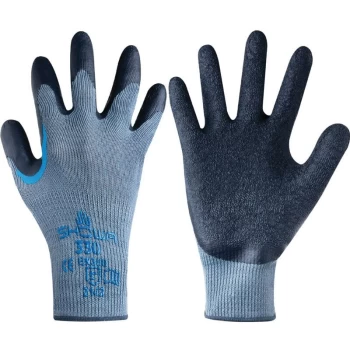 Latex Coated Grip Gloves, Grey/Black, Size 9 - Showa