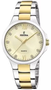 Festina F20618/1 Ladies Gold-Plated Steel W/ Steel Watch