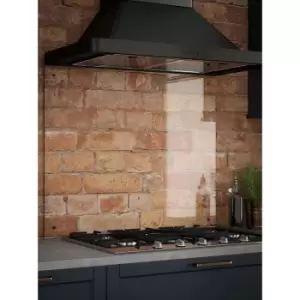 Clear Glass Kitchen Splashback Copper Caps) 900mm x 750mm - Clear