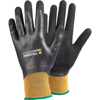 8804 Infinity Fully Coated Black/Yellow Heat Resistant Gloves - Size 10