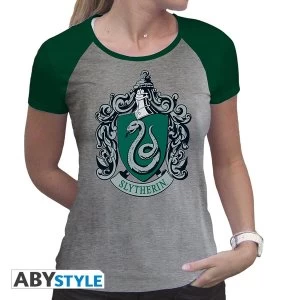 Harry Potter - Slytherin Women'S X-Small T-Shirt - Grey/Green