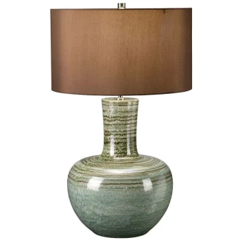 Barnsbury - 1 Light Table Lamp Green, E27 - Elstead