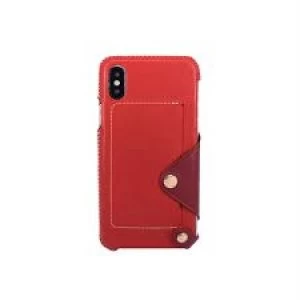OBX Leather Pocket Case for iPhone X 77-58629 - Red/Raisin