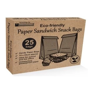 Planit Eco Friendly Paper Sandwich Bags Pack 25