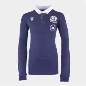 Macron Scotland Home Classic Rugby Shirt 2020 2021 Junior - Blue