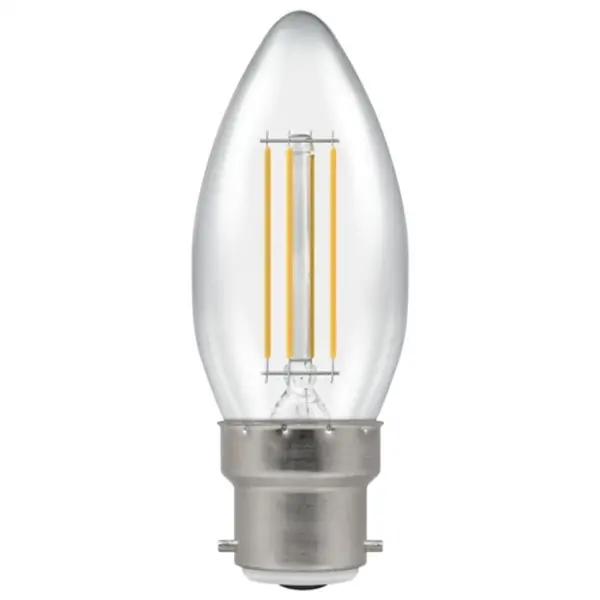 Crompton LED Candle Filament Dimmable Clear 5W 4000K BC-B22d