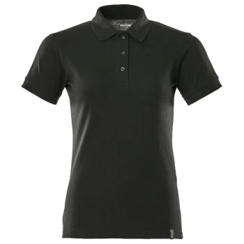 CROSSOVER SUSTAINABLE WOmens POLO SHIRT BLACK (M) - Mascot