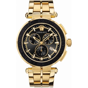 Versace Black and Gold 'Greca Chrono' Luxury Watch - vepm00720 - multicoloured