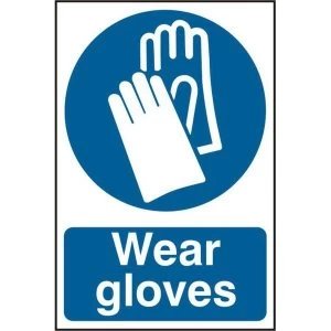 ASEC Wear Gloves 200mm x 300mm PVC Self Adhesive Sign