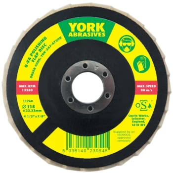 125X22.23MM G-VA Polishing Flap Disc - York