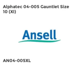 ANSELL ALPHATEC 04-005 GAUNTLET SIZE 10