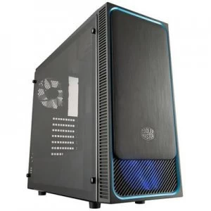 Cooler Master Masterbox E500L Win Midi tower PC casing Black, Blue Built-in fan, Window, Dust filter