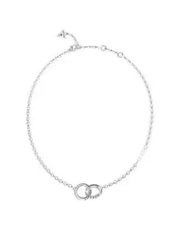 Guess Forever Links 16-18'' Mini Forever Links Necklace Silver, Women