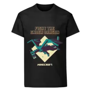 Minecraft Childrens/Kids Ender Dragon T-Shirt (5-6 Years) (Black)