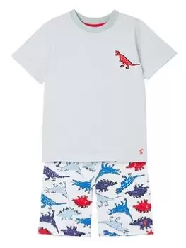 Joules Boys Arnie Dino Shorty Jersey Pyjamas -multi, Multi, Size 3 Years