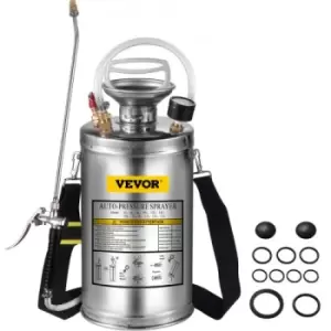 VEVOR Stainless Steel Sprayer 6L Household Gardening and Floor Cleaning Sprayer, Suitable for the Current Neds of Industry, Agriculture, Commerce, Med