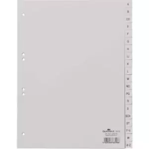 Durable 6510 Index A4 A-Z Polypropylene Grey 20 dividers embossed tabs 651010