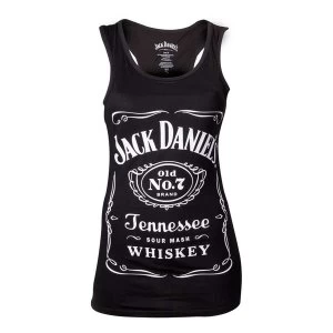 Jack Daniels Womans Old No. 7 Brand Logo Medium Black Tank Top