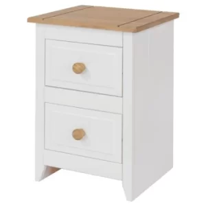 Capri 2 drawer petite bedside cabinet