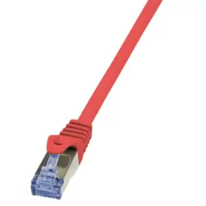 LogiLink 0.25m Cat.6A 10G S/FTP networking cable Red Cat6a S/FTP...