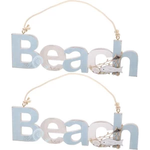 Box of 2 Beach Hanging Signs