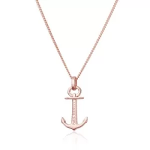 Ladies Paul Hewitt Sterling Silver Rose Gold Plated Anchor Spirit Necklace