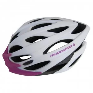 Muddyfox Bike Helmet - White/Purple