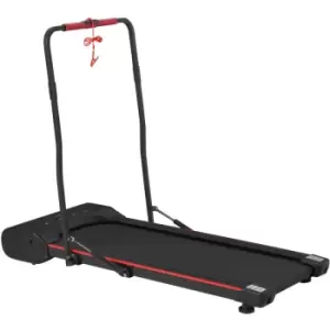 Homcom - Walking Machine w/ LED Display & Remote Control Exercise Jogging Fitness - Black, Red