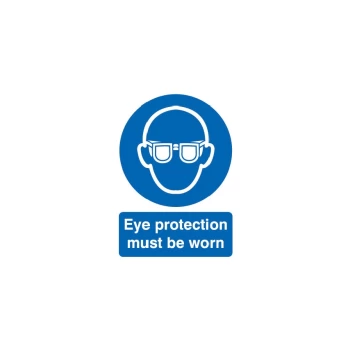 Eye Protection Must Be Worn Rigid PVC Sign - 200 X 300MM