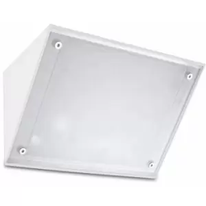 E27 Curie wall lamp, aluminum and glass, white