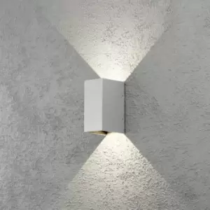 Cremona Outdoor Modern Up Down Wall Light Grey 2x 3W High Power LED, IP54