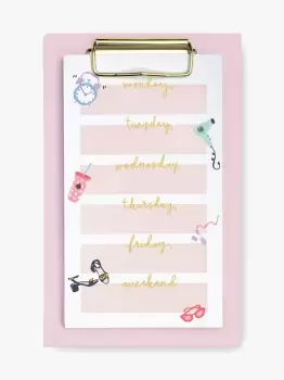 Fashionably Late Desktop Weekly List Pad - Pink - One Size