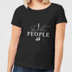 I Shoot People Womens T-Shirt - Black - 3XL - Black