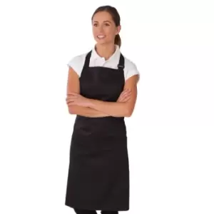 Le Chef Unisex Adult Bibbed Apron (One Size) (Black)